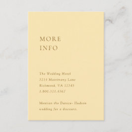 Carte D'accompagnement Danice Beurre Jaune Mariage moderne