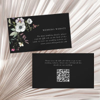 Dark Botanical Fleur sauvage site Mariage QR Code