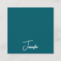Dark Turquoise Trend Modern Minimalist Nom d'écrit