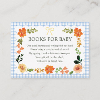 Carte d'accompagnement de Baby Shower en Gingham C