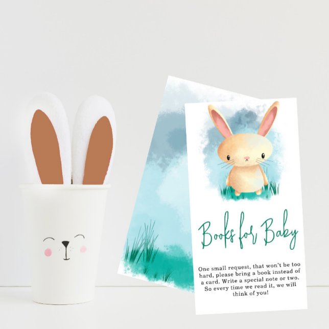 Carte D'accompagnement De beaux livres de lapin pour bébé (Créateur téléchargé)