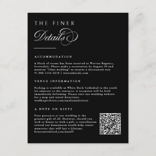 Carte d'accompagnement de détails fins en calligra