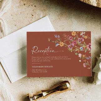 Carte d'accompagnement de mariage aux fleurs sauva