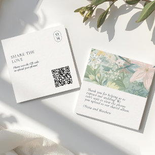 Carte d'accompagnement de mariage chic monogramme