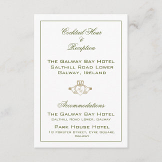 Carte d'accompagnement de mariage Claddagh