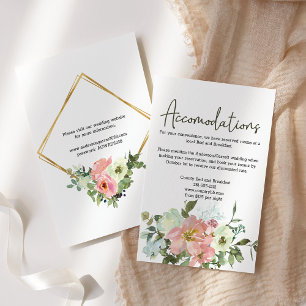Carte d'accompagnement de mariage florale coquille