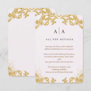 Carte d'accompagnement de mariage moderne organiqu