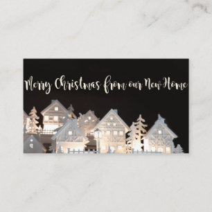 Carte D'accompagnement De New Home Maisons de Noël illuminées