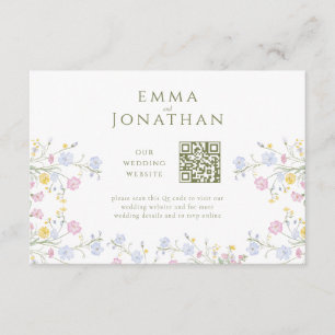 Carte d'accompagnement de site web de mariage aux 