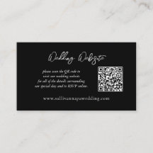 Carte d'accompagnement de site web de mariage mode