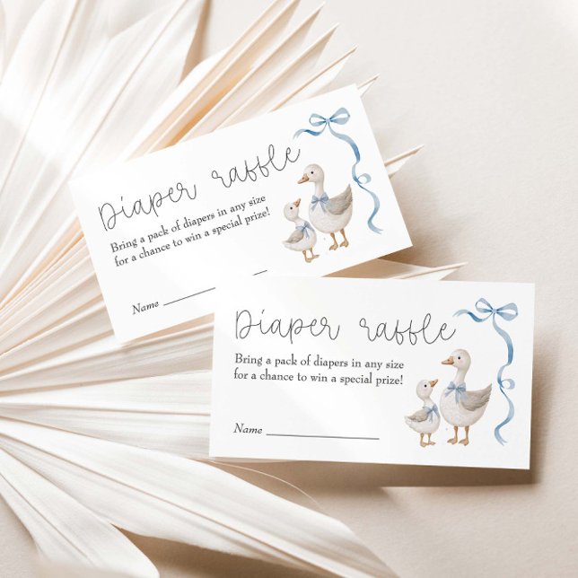 Carte D'accompagnement Déchets de Baby shower d'oie soyeux (Créateur téléchargé)