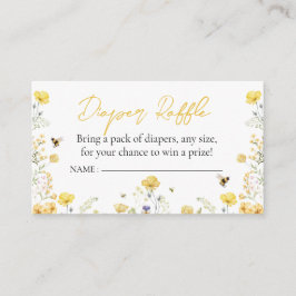 Carte D'accompagnement Déchets Raffle Fleur sauvage Floral Miel Bee