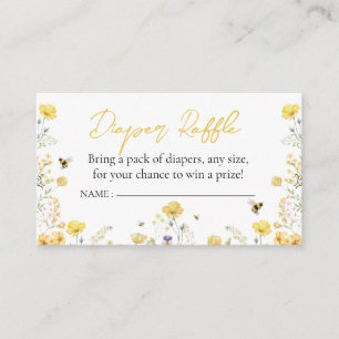 Carte D'accompagnement Déchets Raffle Fleur sauvage Floral Miel Bee