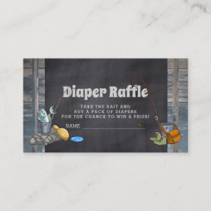 Carte D'accompagnement Déchets Raffle Pêcheur Baby shower d'insertion Car