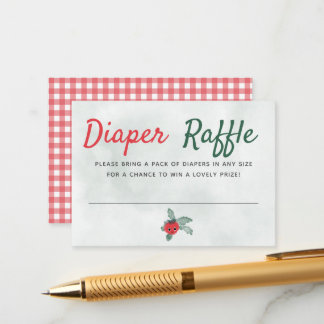 Carte D'accompagnement Déchets Raffle Rustique Petit Baby shower Tomate