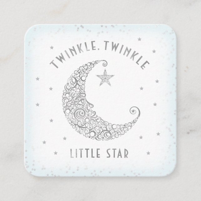 Carte D'accompagnement Déchets Raffle Twinkle Little Star Baby shower ble (Devant)