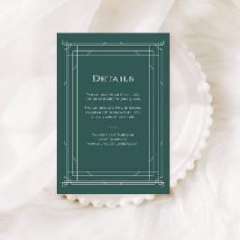 Carte D'accompagnement Déco moderne | Holiday Green Mariage Détails au su