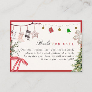 Carte D'accompagnement Décorations de sapin de Noël pour Baby Shower