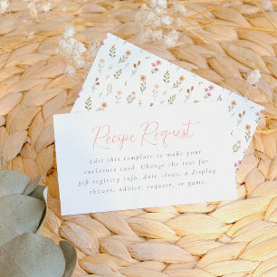 Carte D'accompagnement Délicate Fête de Mariage Florale Bohème aux Fleurs