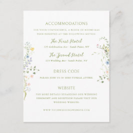 Carte D'accompagnement Delicate Floral Wedding Details