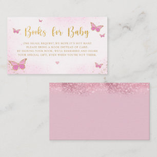 Carte D'accompagnement Demande de Baby shower de carnet de  Bleu Rose