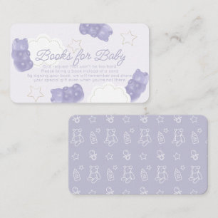Carte D'accompagnement Demande de Baby shower de carnet de de l'ours de