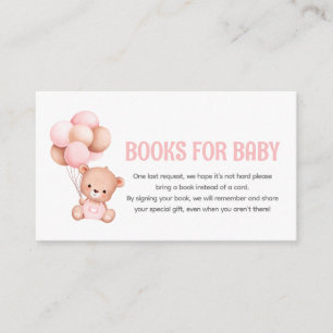 Carte D'accompagnement Demande de Baby shower de carnet de  de l'ours en 