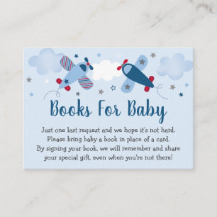 Carte D'accompagnement Demande de Baby shower de carnet d'étoiles d'avion