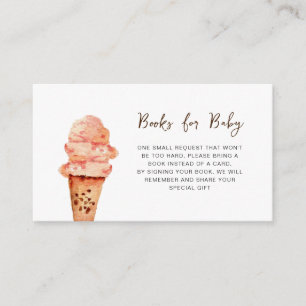 Carte D'accompagnement Demande de Baby shower de crème glacée mignonne
