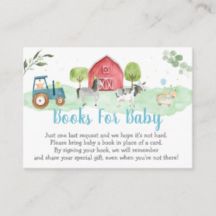 Carte D'accompagnement Demande de Baby shower de ferme verte