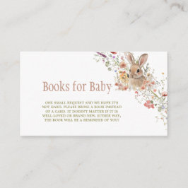 Carte D'accompagnement Demande de Baby shower de Fleur sauvage Bunny de P