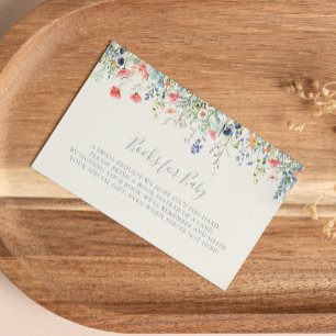 Carte D'accompagnement Demande de Baby shower de Fleur sauvage radiant