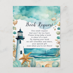 Carte D'accompagnement Demande de Baby shower de phare nautique