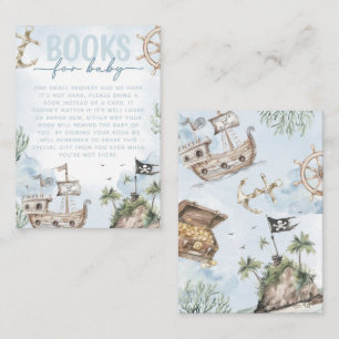 Carte D'accompagnement Demande de Baby shower de pirate nautique