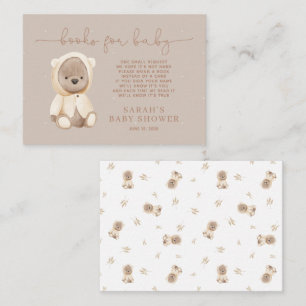 Carte D'accompagnement Demande de Baby shower d'ours en peluche Brown neu