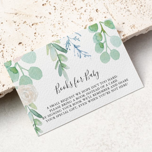 Carte D'accompagnement Demande de Baby shower floral tropical (Créateur téléchargé)