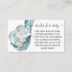 Carte D'accompagnement Demande de Baby shower Jote Elephant Boy Book