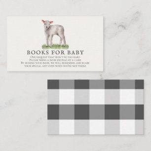 Carte D'accompagnement Demande de Baby shower Little Lamb