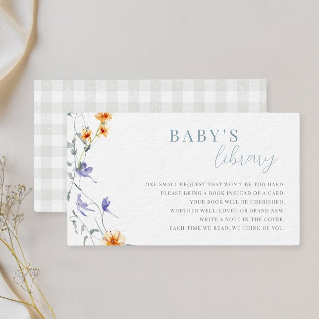 Carte D'accompagnement Demande de Baby shower pour bébé en fleur (Créateur téléchargé)
