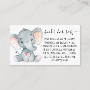 Carte D'accompagnement Demande de Baby shower pour un livre de jeune fill
