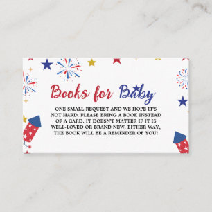 Carte D'accompagnement Demande de carnet de Baby showers 4 juillet Indépe