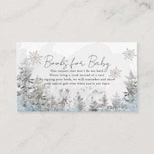 Carte D'accompagnement Demande de carnet de Baby showers de forêt d'hiver