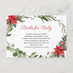 Carte D'accompagnement Demande de carnet de baby showers de Noël Red poin