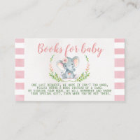 Demande de carnet de Baby showers rose Éléphant In