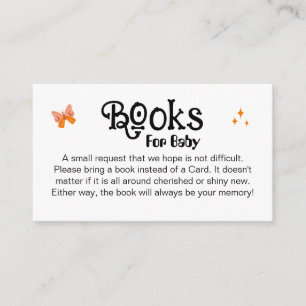 Carte D'accompagnement Demande de carnet de Baby showers simple Calligrap