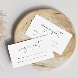 Carte D'accompagnement Demande de chanson de mariage avec un scénario min