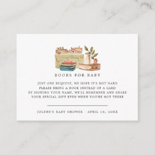 Carte D'accompagnement Demande de livre Baby Shower pour une nurserie b