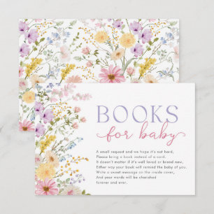 Carte D'accompagnement Demande de livre bébé fleur sauvage de printemps e