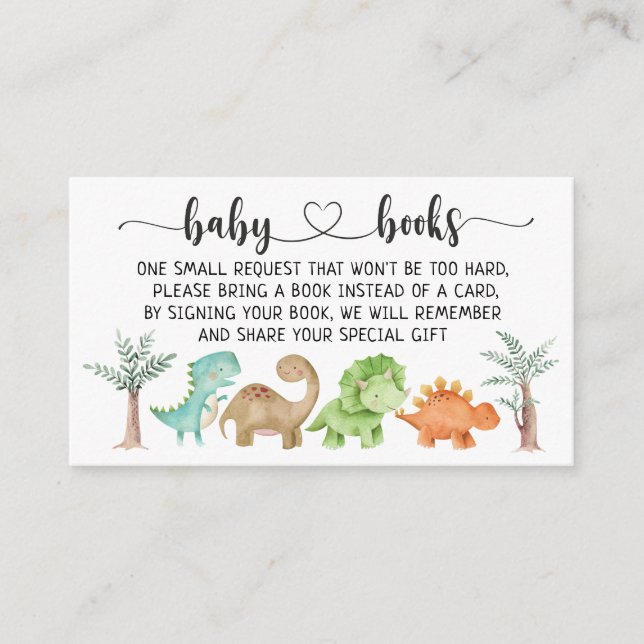 Carte D'accompagnement Demande de livre d'anniversaire pour Baby Shower D (Devant)