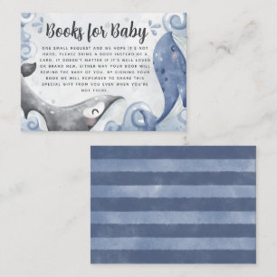 Carte D'accompagnement Demande de livre de baleines pour insertion bébé